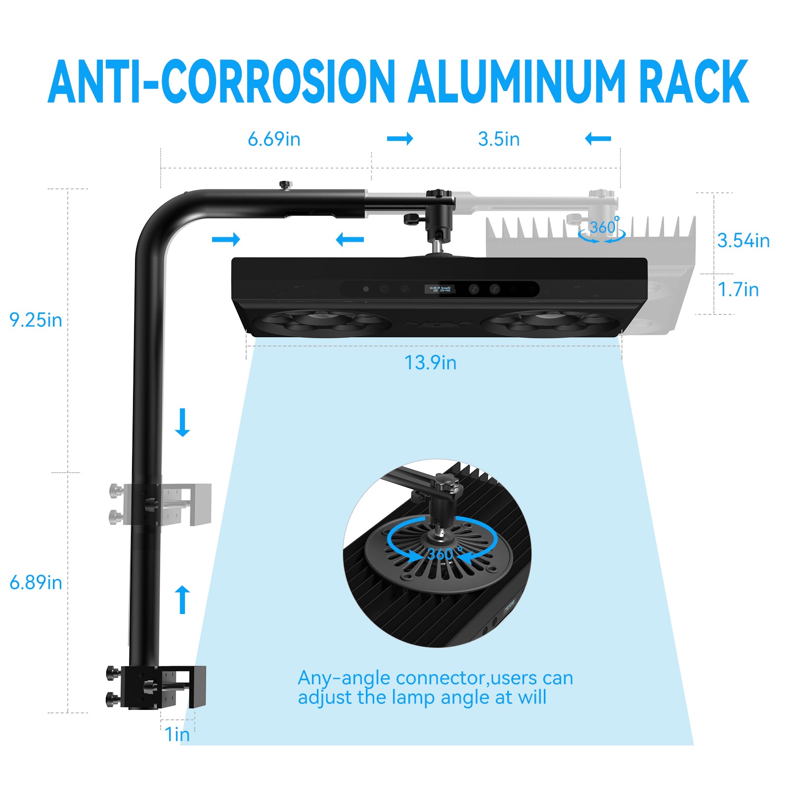 Aquarium Light-140 Watts Reef Light High Penetration Wide Coverage Sunrise Sunset Moonlight Saltwater Lights for Coral with Master Slave Group Control & Timer & Screen